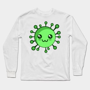 cute corona virus emoji Long Sleeve T-Shirt